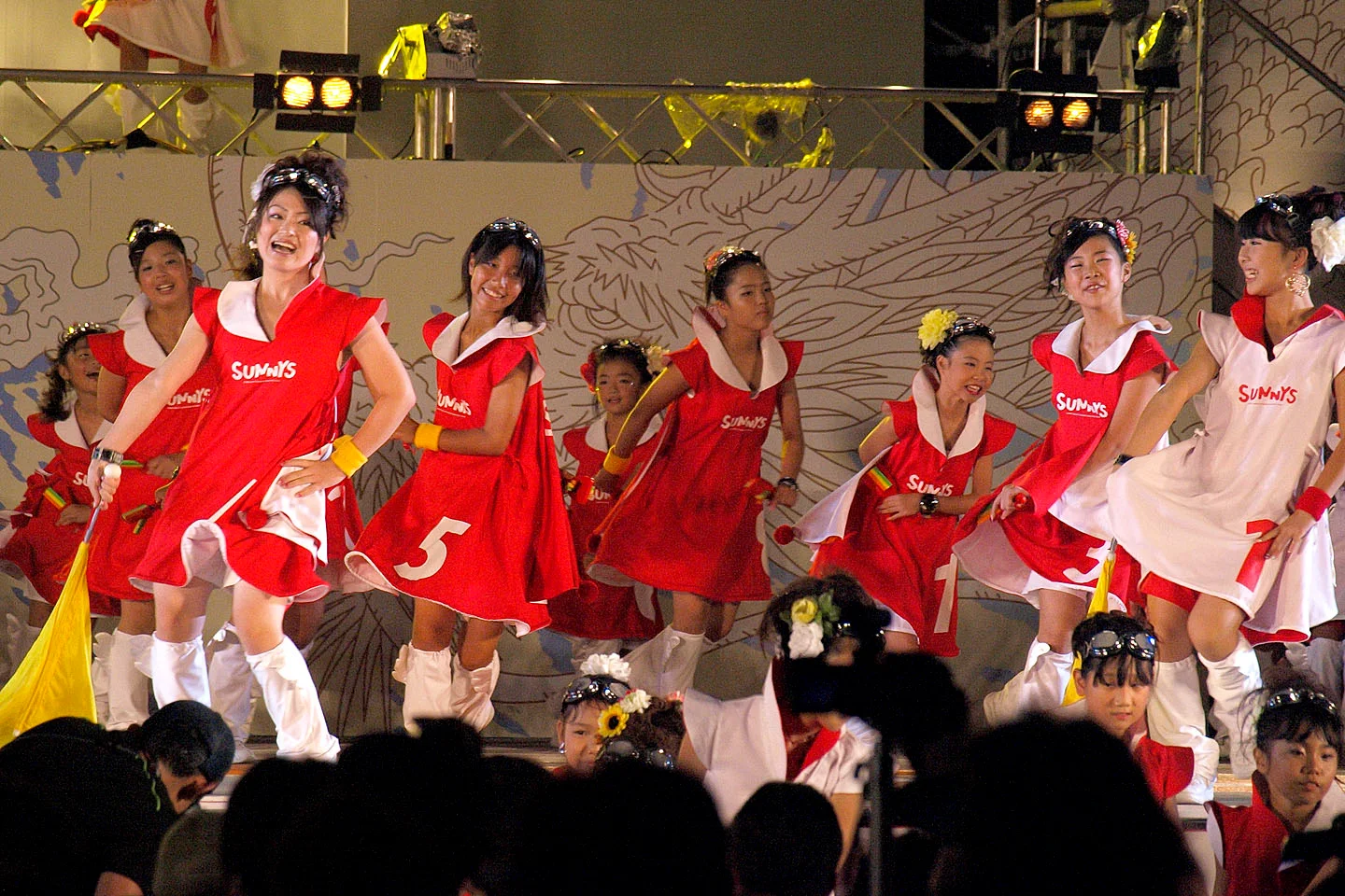 Yosakoi dancers performing at Kochi Central Park