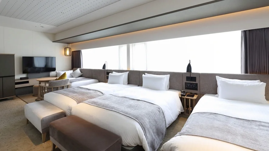 Solaria Nishitetsu Hotel Fukuoka Deluxe Quad shared by four adults