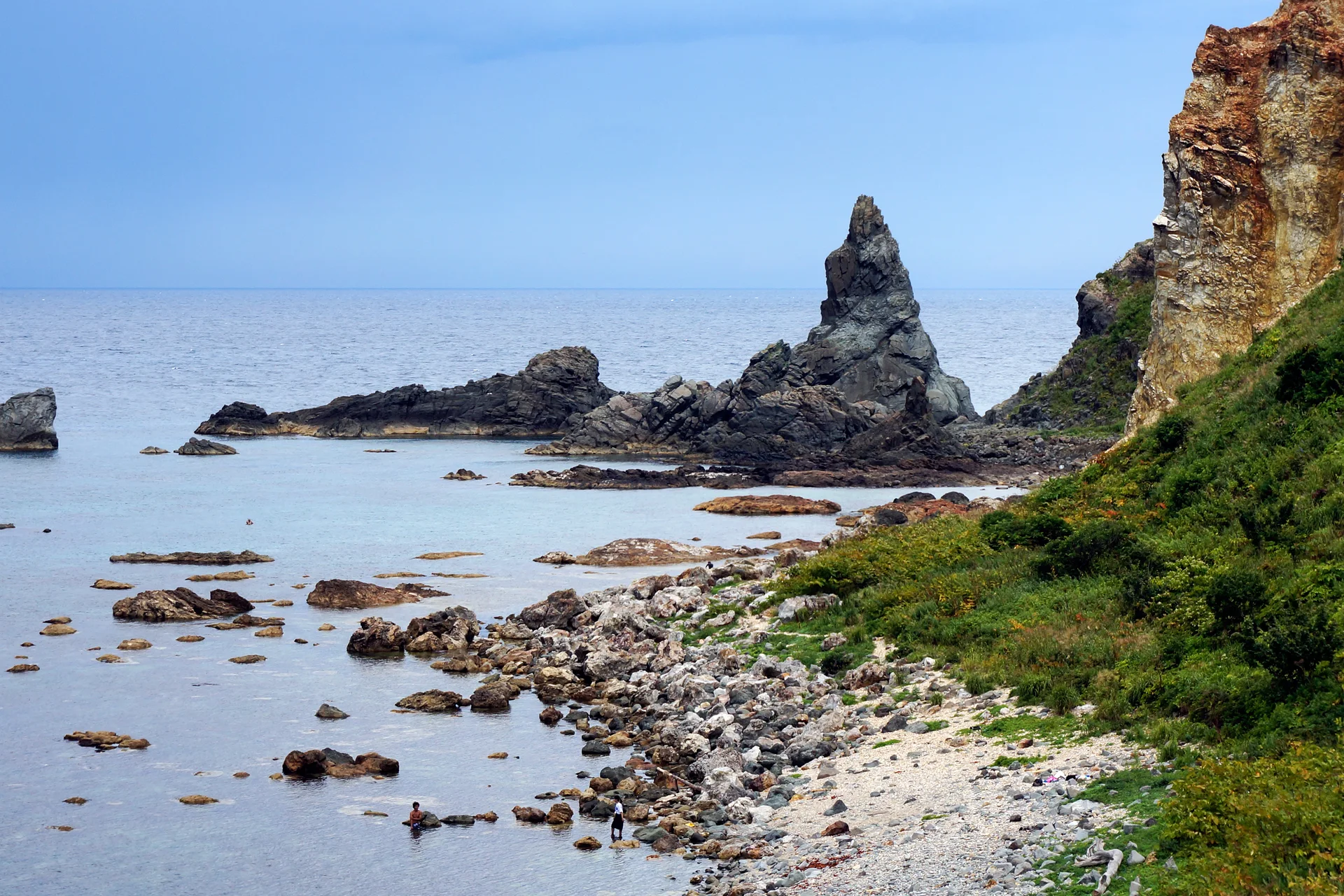 Shimamui Coast viewpoint, which remains open in 2026 while the path down to the beach is closed