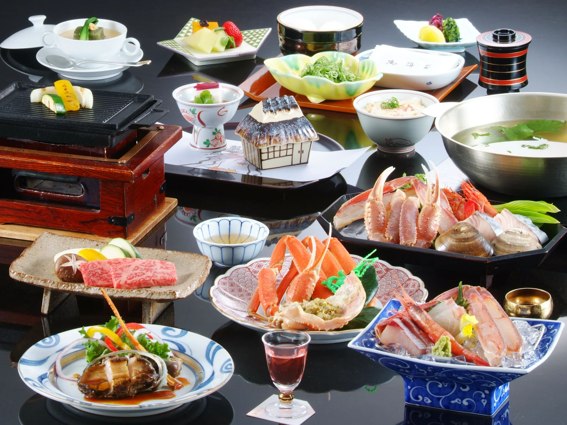 Matsuba crab and Tajima beef kaiseki in Kinosaki Onsen
