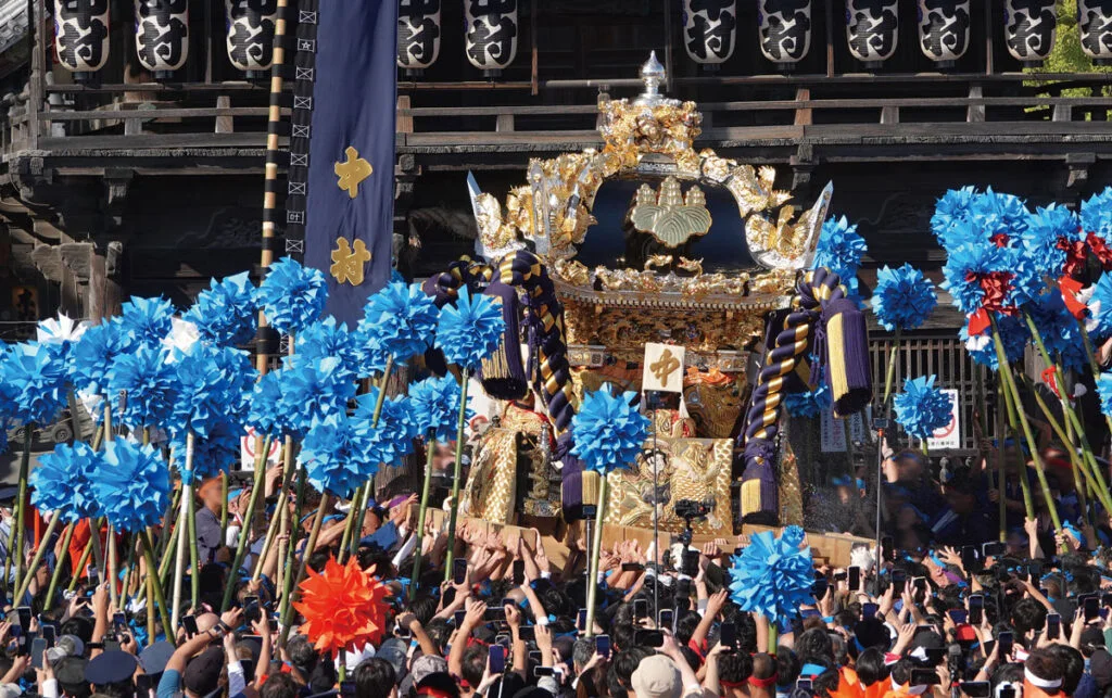 Nada no Kenka Matsuri yatai gathering at Matsubara Hachiman Shrine in Himeji