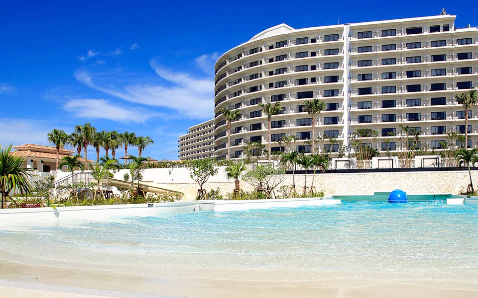Hotel Monterey Okinawa Sunset Garden outdoor pool and coastline