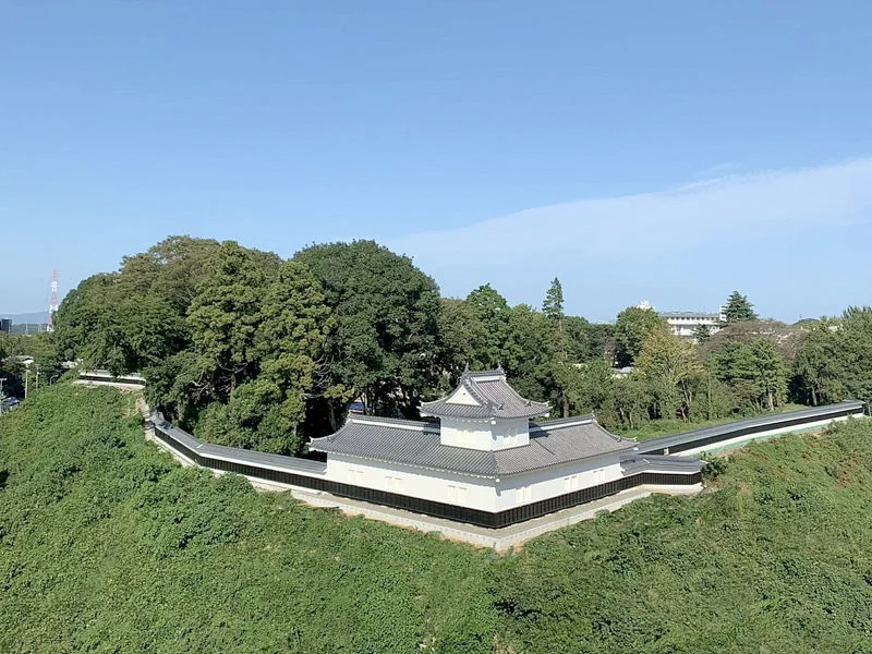 Reconstructed Ninomaru Corner Turret and earthworks at Mito Castle, Japan’s 100 Famous Castles No.14