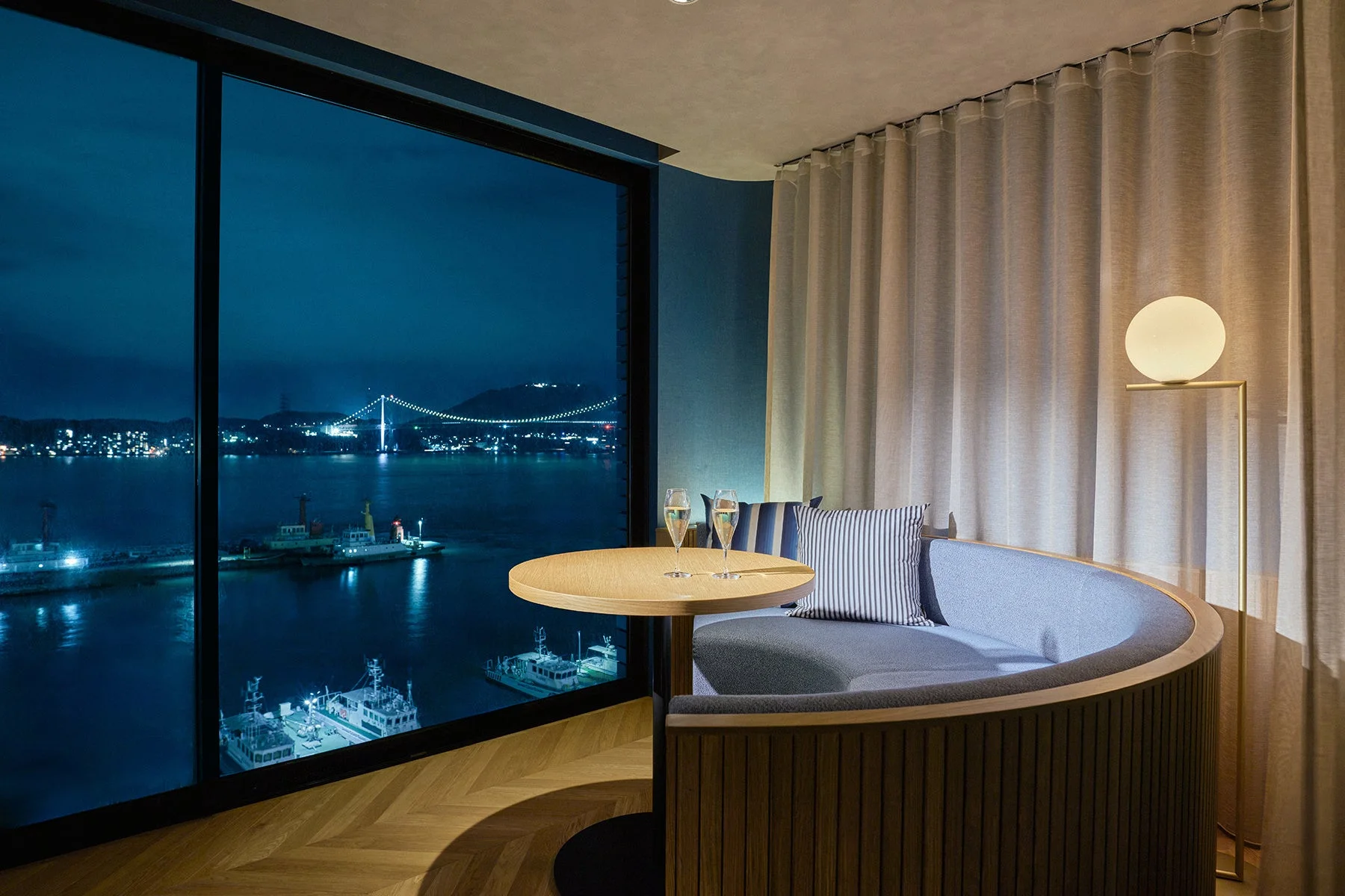 BEB5 Mojiko Kanmon Strait guest room with window-side seating