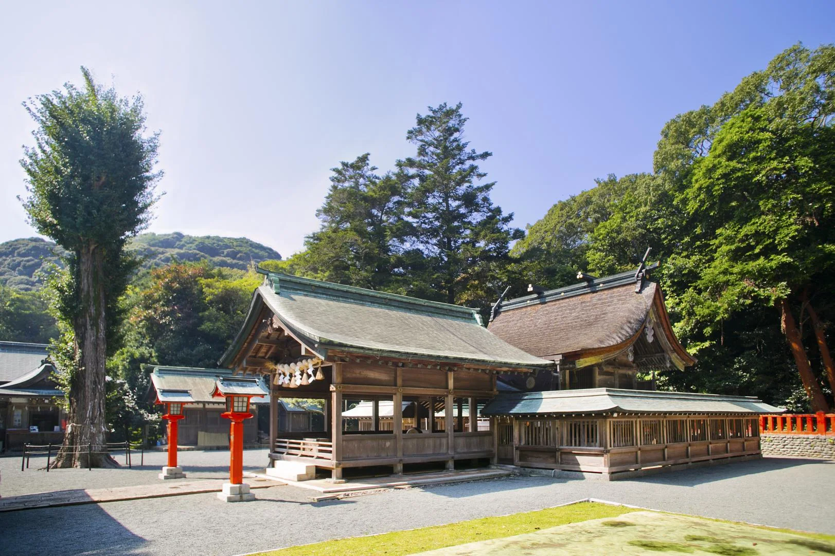 Oshima Island in Munakata, Fukuoka, on a full-day route combining island heritage and Miyajidake Shrine.