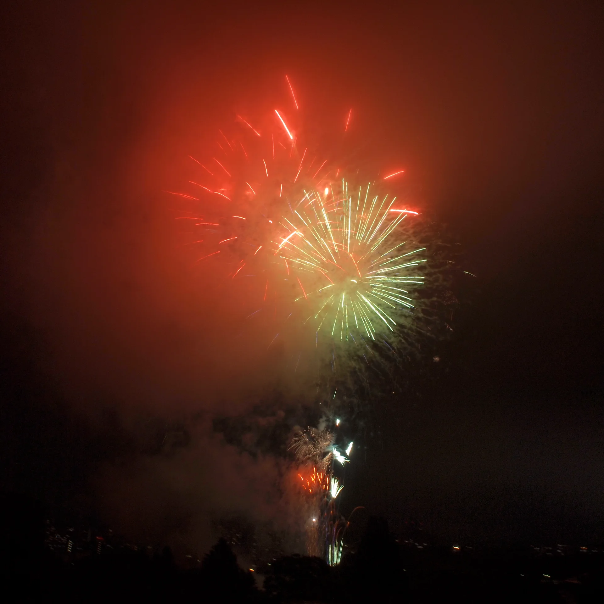 Sendai Tanabata Fireworks before the main August 6 to 8 festival