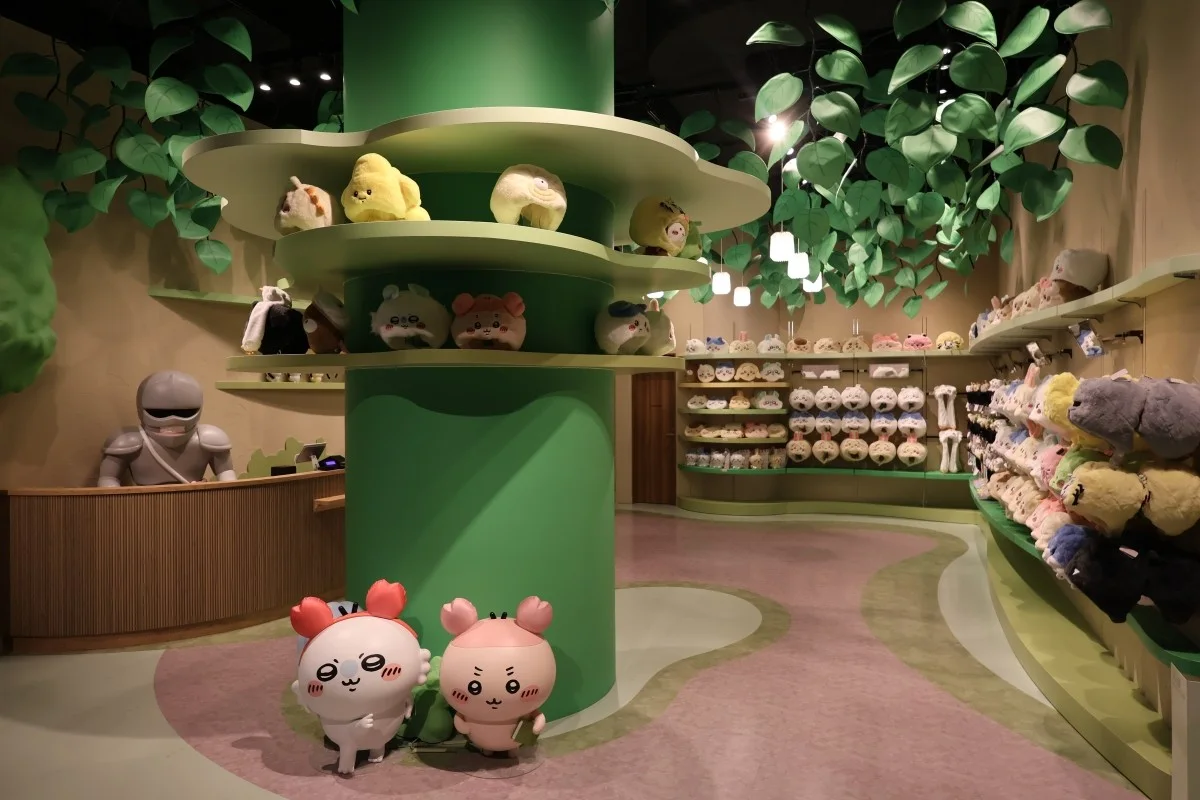Chiikawa Park Tokyo character merchandise and themed interior in Sunshine City Annex