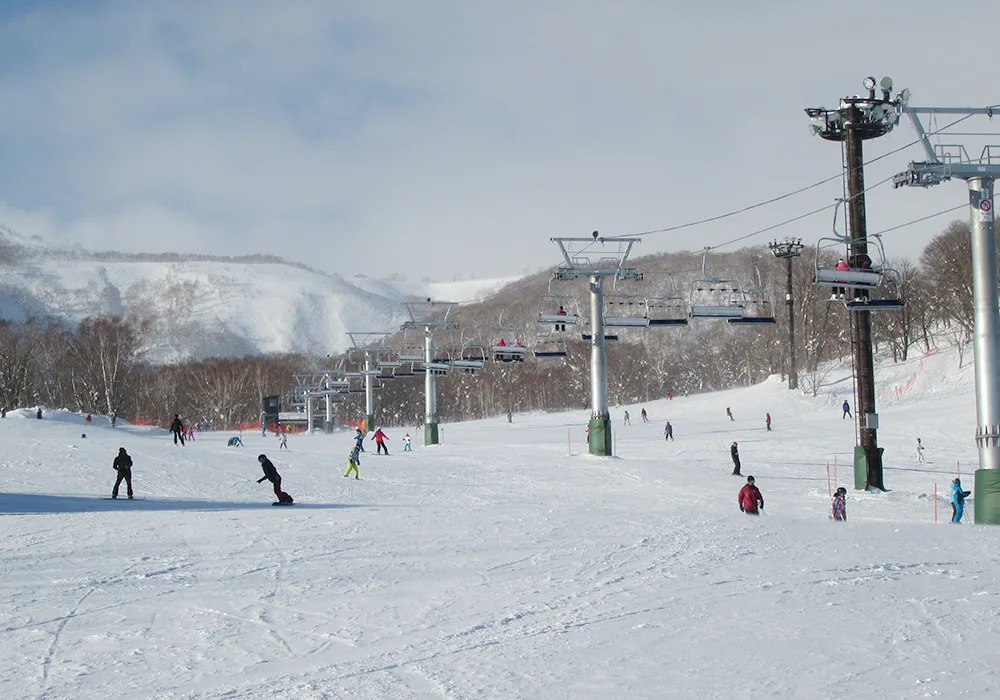 Snow-covered access route used to inspect roads stairs slopes and boot walking