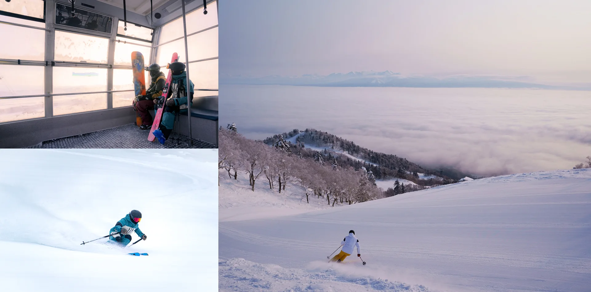 Early ski tracks at Furano Ski Resort illustrating an extra full mountain morning