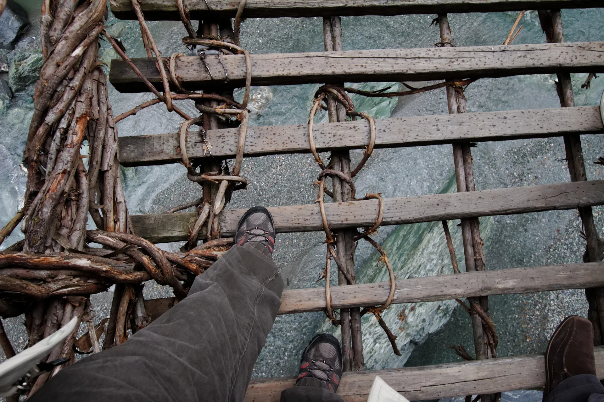 Iya Valley Kazurabashi vine bridge in autumn on a two-night mountain segment