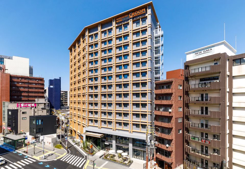 Nishitetsu Hotel Croom Hakata Gion exterior beside Kushida Shrine Station