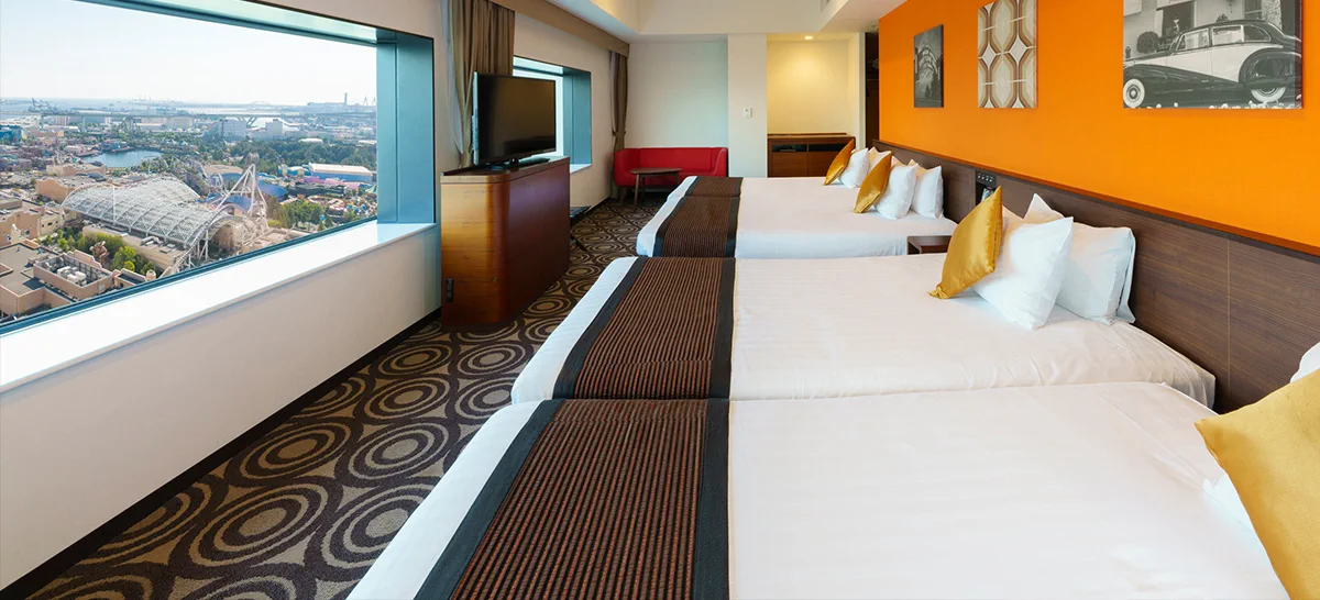 The Park Front Hotel family room for an Osaka with kids itinerary built around two USJ days