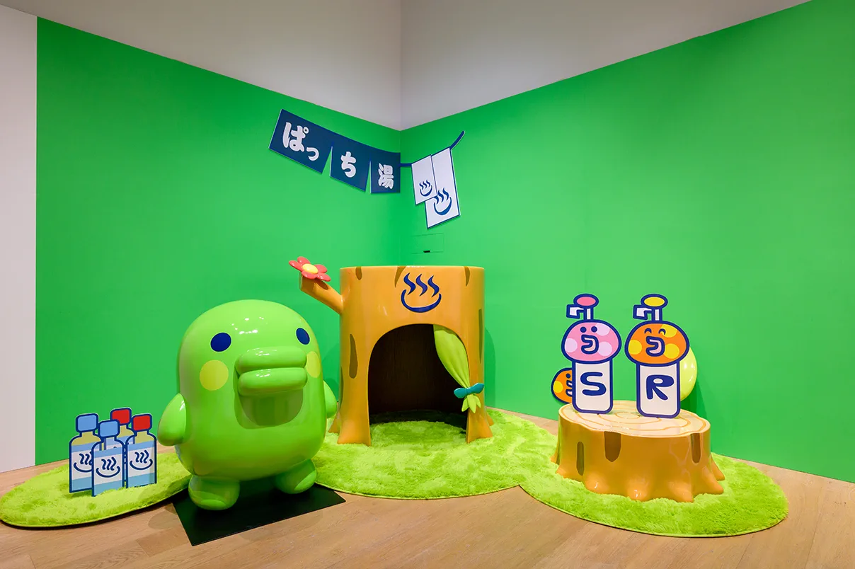 Official Big Tamagotchi Exhibition photo of the historical Tamagotchi display area