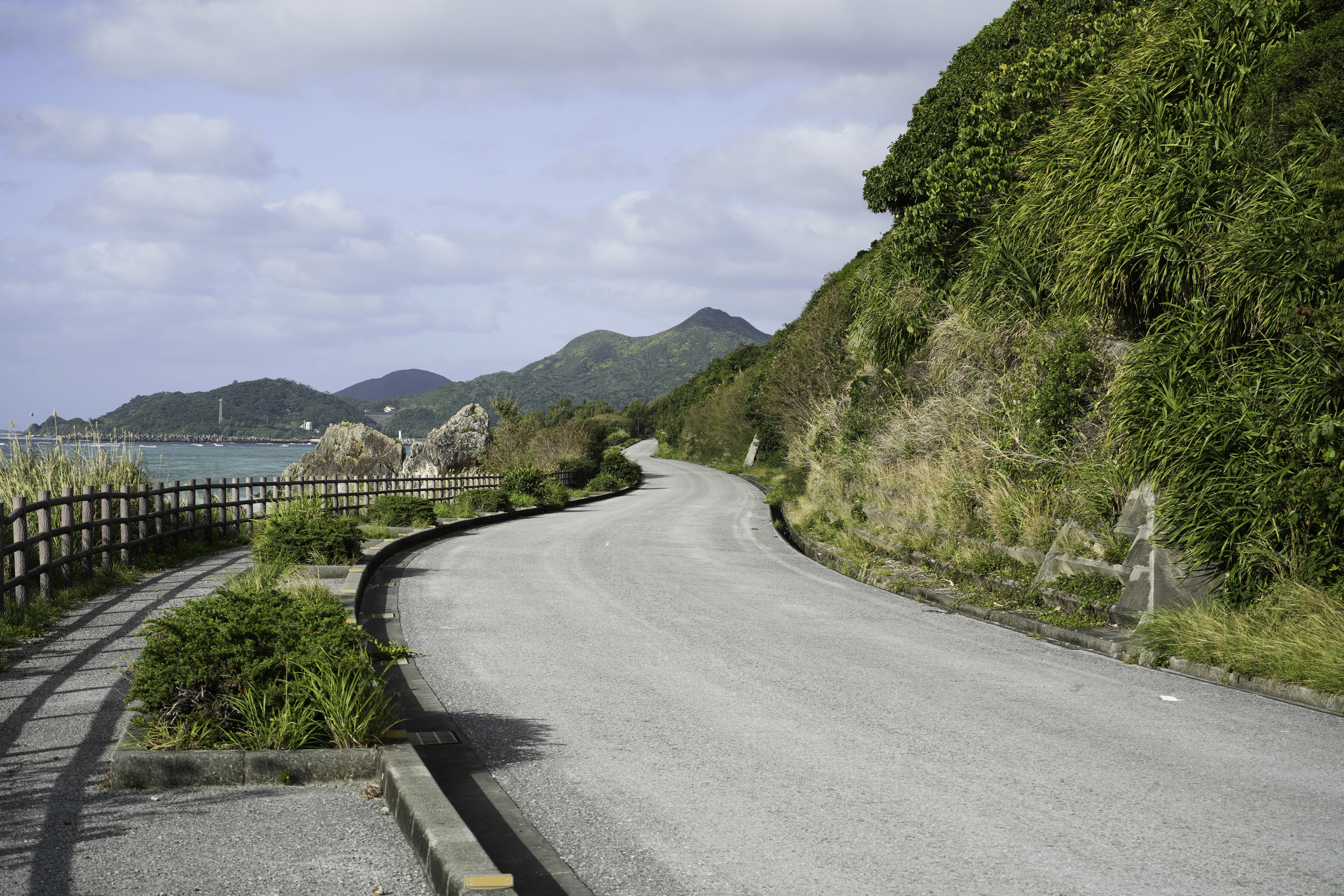 Okinawa coastal road for deciding which days are worth a rental car