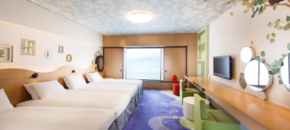 Hilton Tokyo Bay Happy Magic Room with themed forest decor