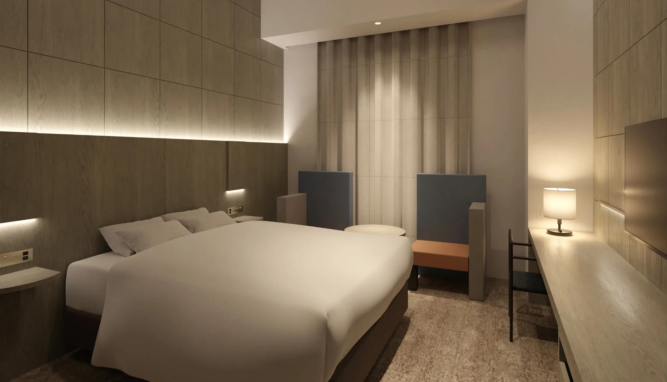 HOTEL IL PALAZZO Fukuoka room for friends checking bed count before room size