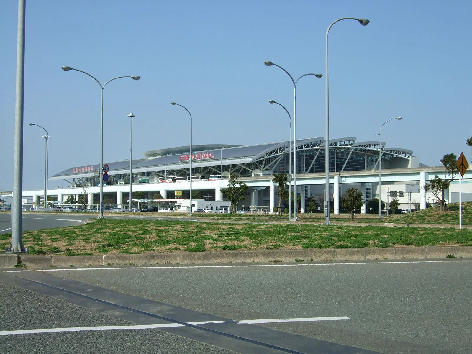 Fukuoka Airport International Terminal; direct buses from Hakata and Tenjin can avoid the Domestic Terminal transfer