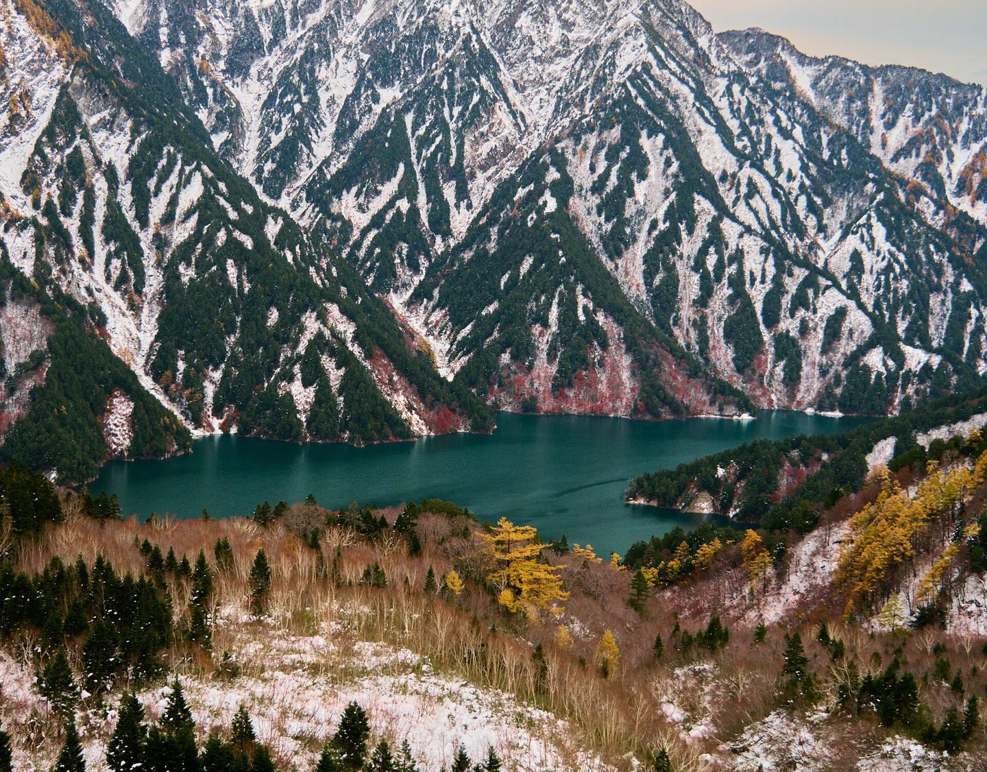 Kurobe Lake and the Tateyama Alpine Route showing elevation changes and transfers