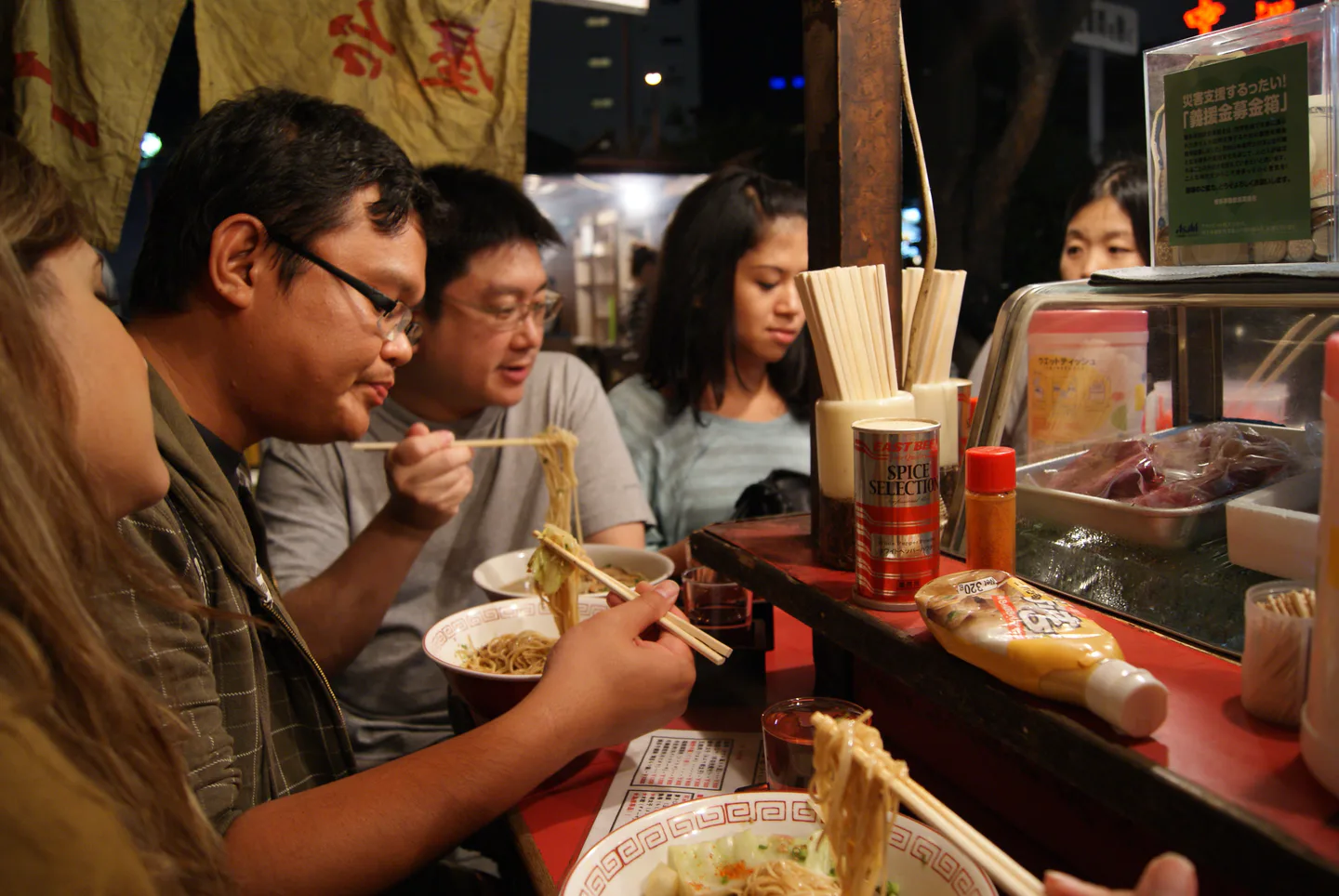 Nakasu riverside yatai for the first night of a Fukuoka itinerary