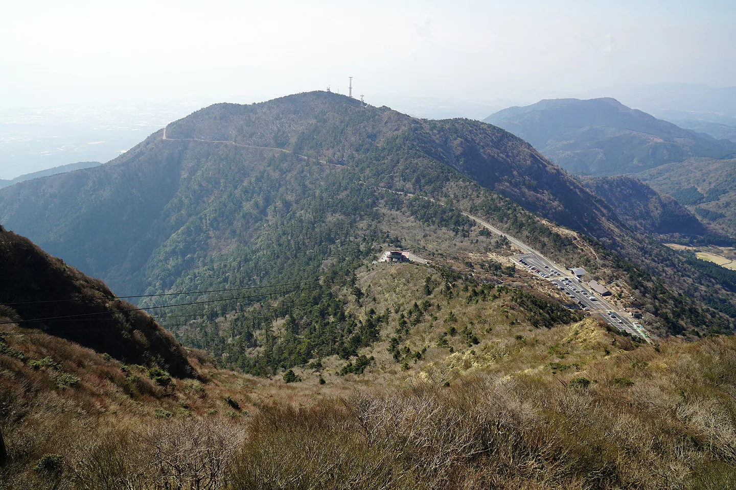 Mountain scenery at Unzen Nita Pass