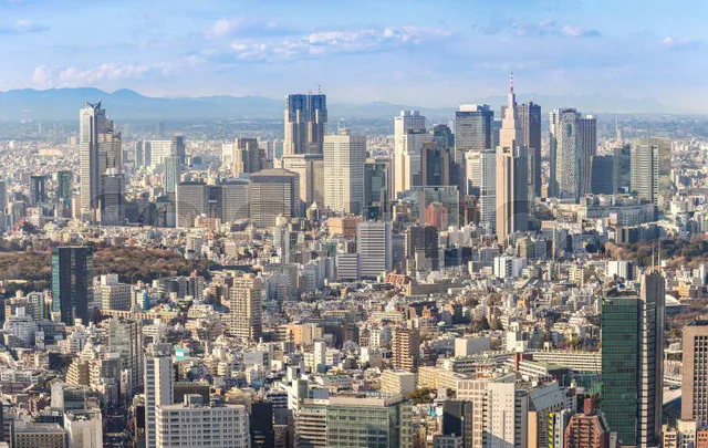 Tokyo skyline for the first four nights of a 10-day Japan itinerary