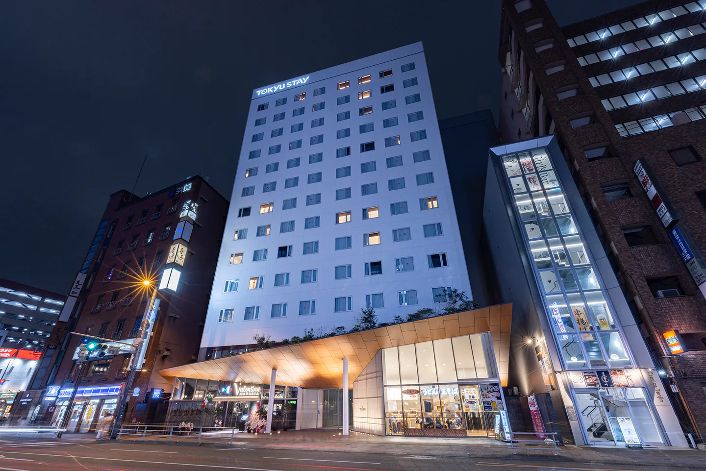 Fukuoka Tenjin hotel exterior for comparing central location trade-offs