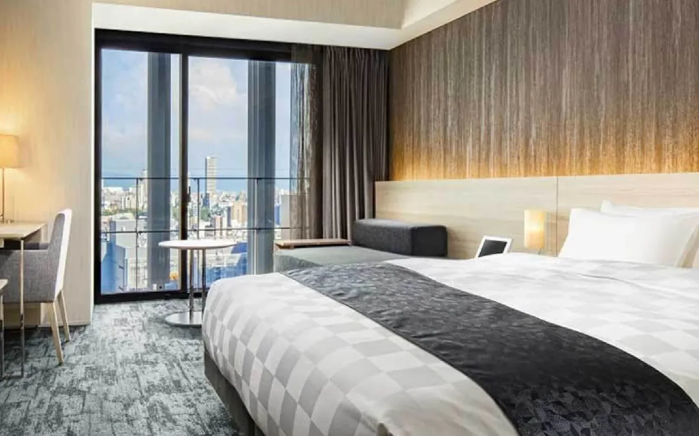 Premium guest room at Hotel Royal Classic Osaka above Namba Station